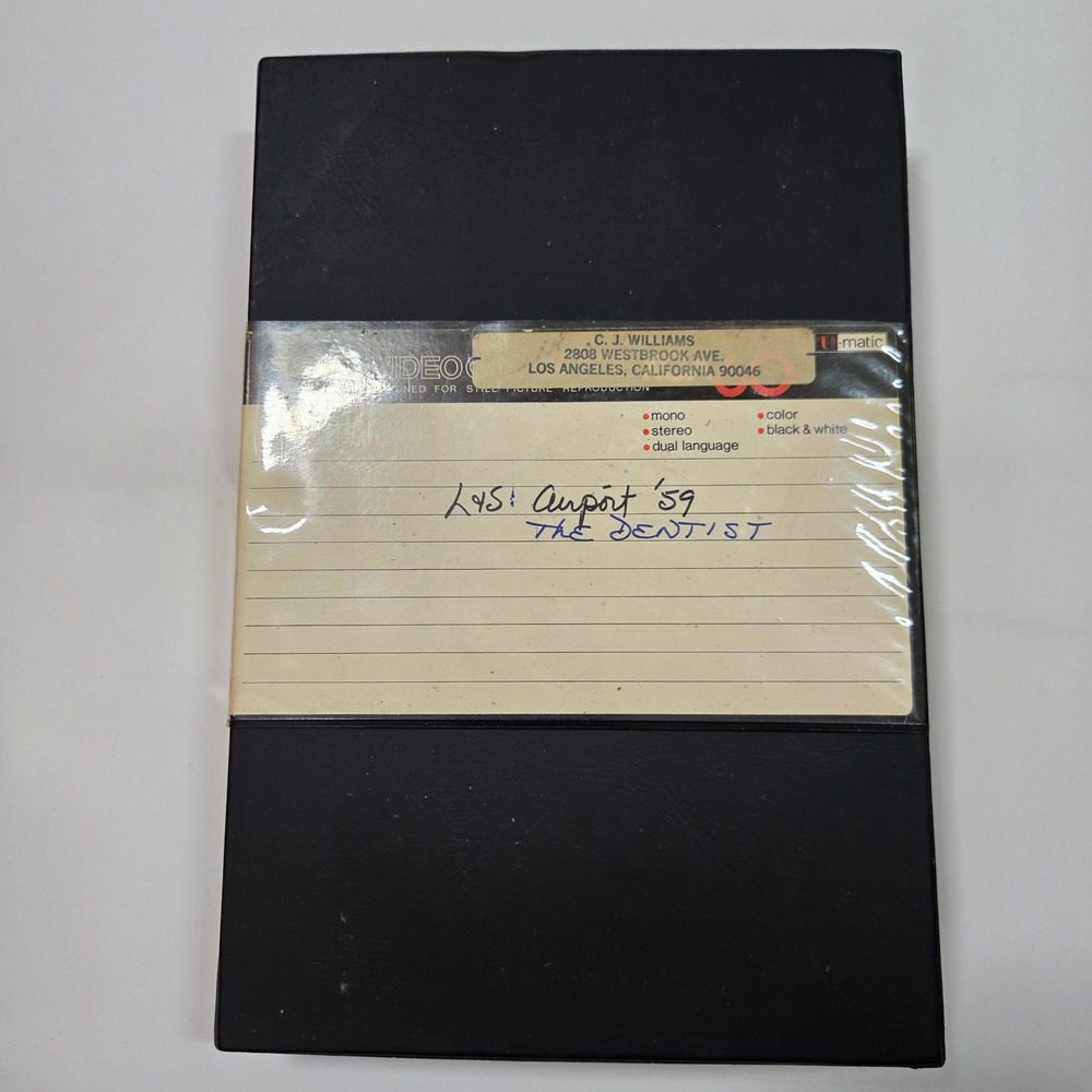 Vintage Sony 3/4 U-matic Tape Laverne Shirley Airport 59 The Dentist TV Master